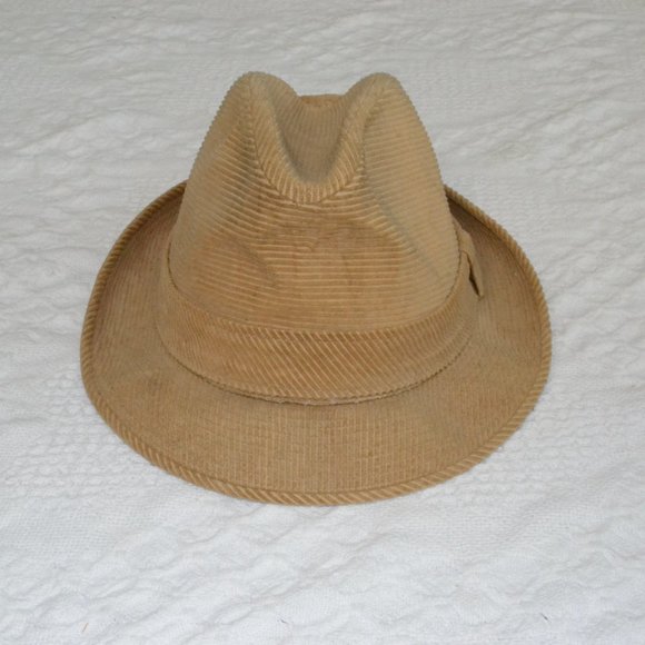 VINTAGE Resistol Self Conforming Corduroy Fedora Hat Euclid Size 7 1/4 main image 4